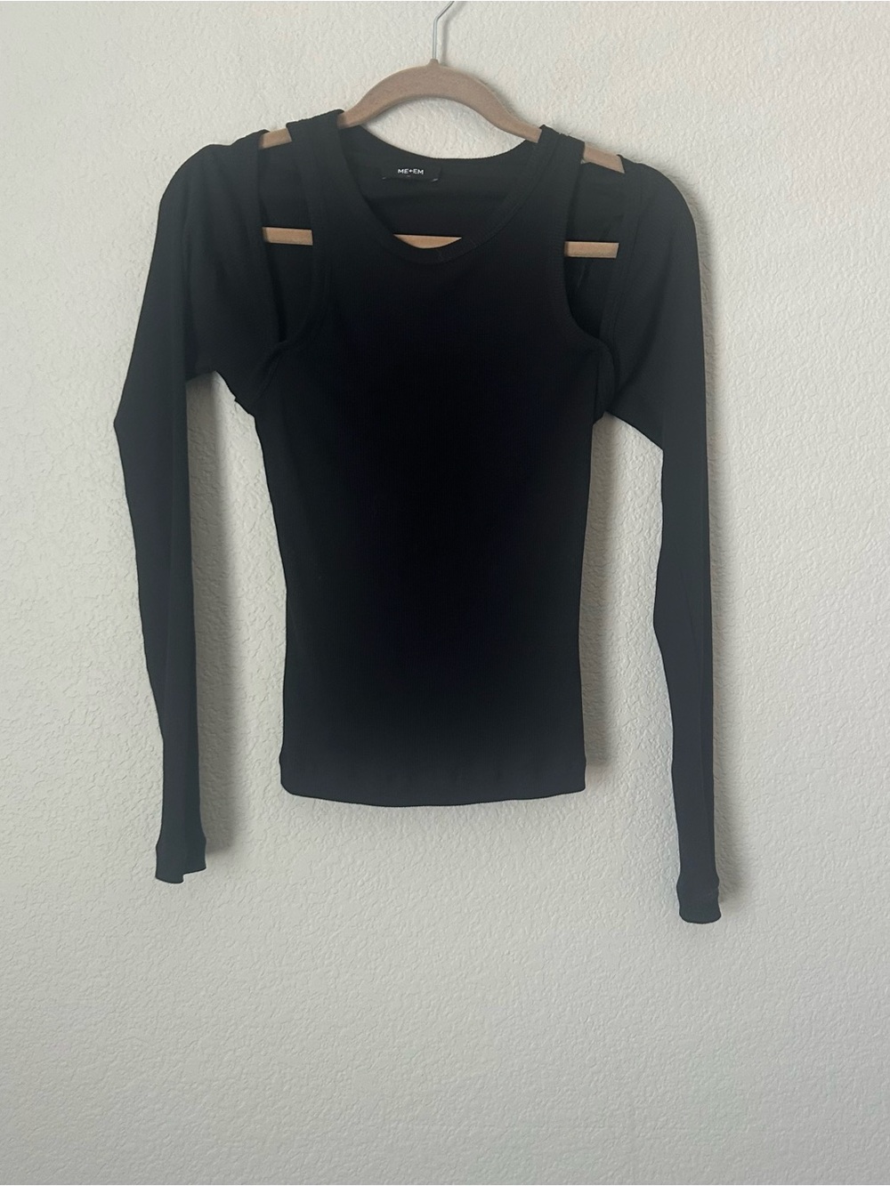 ME+EM Tank and Bolero Style Top in Black Cotton